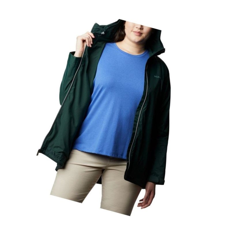 Columbia Switchback Lined Long Plus Size Mont Kadın Yeşil | 94613-HGAX