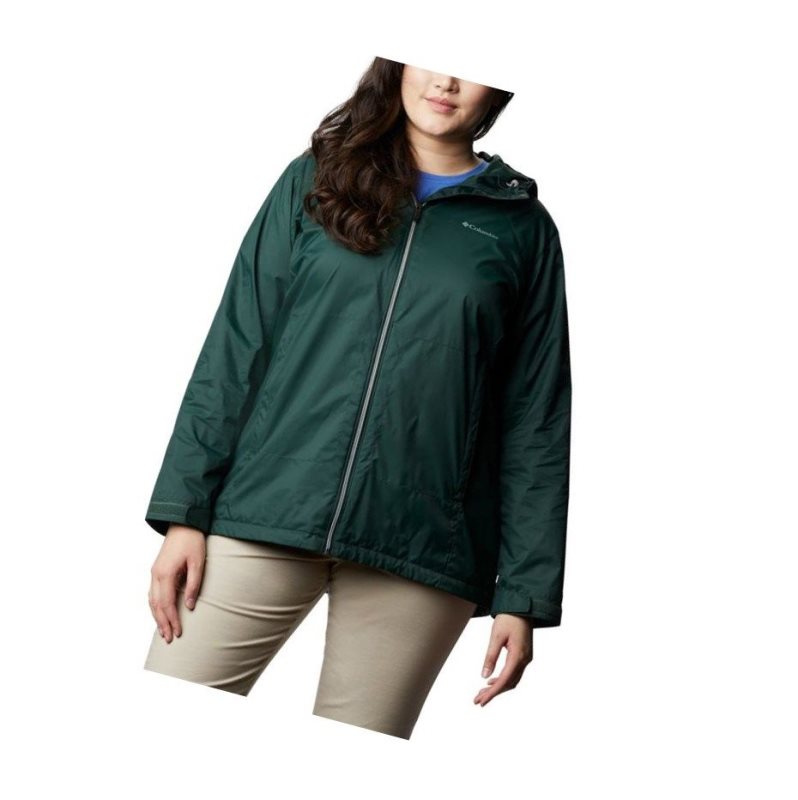 Columbia Switchback Lined Long Plus Size Mont Kadın Yeşil | 94613-HGAX
