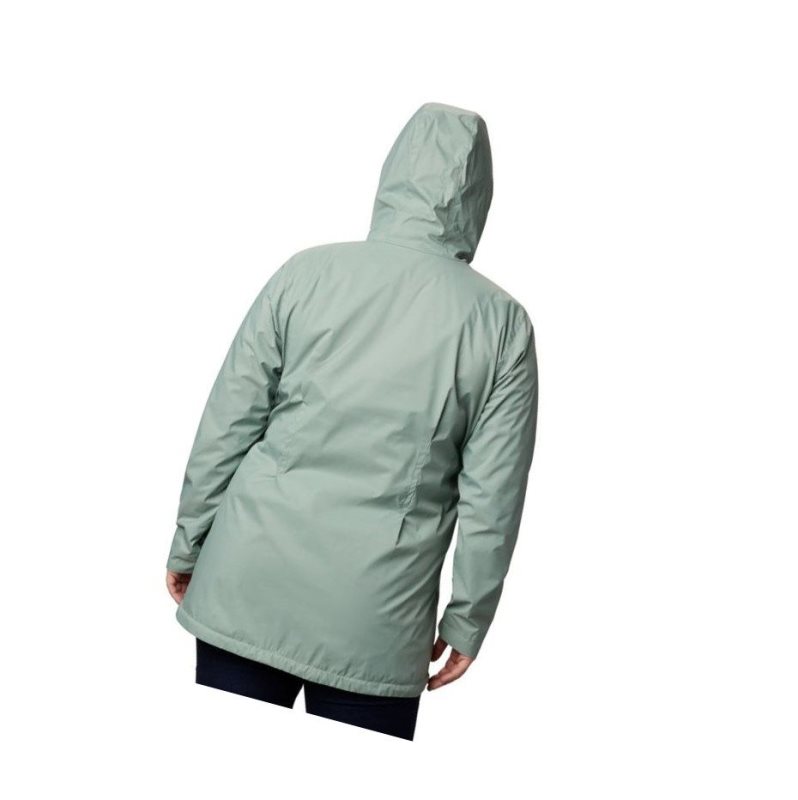 Columbia Switchback Lined Long Plus Size Mont Kadın Yeşil | 89073-KCVF