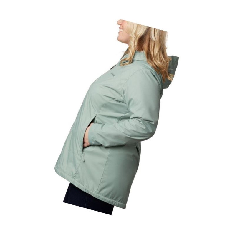 Columbia Switchback Lined Long Plus Size Mont Kadın Yeşil | 89073-KCVF