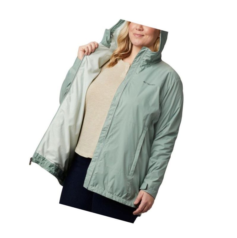 Columbia Switchback Lined Long Plus Size Mont Kadın Yeşil | 89073-KCVF