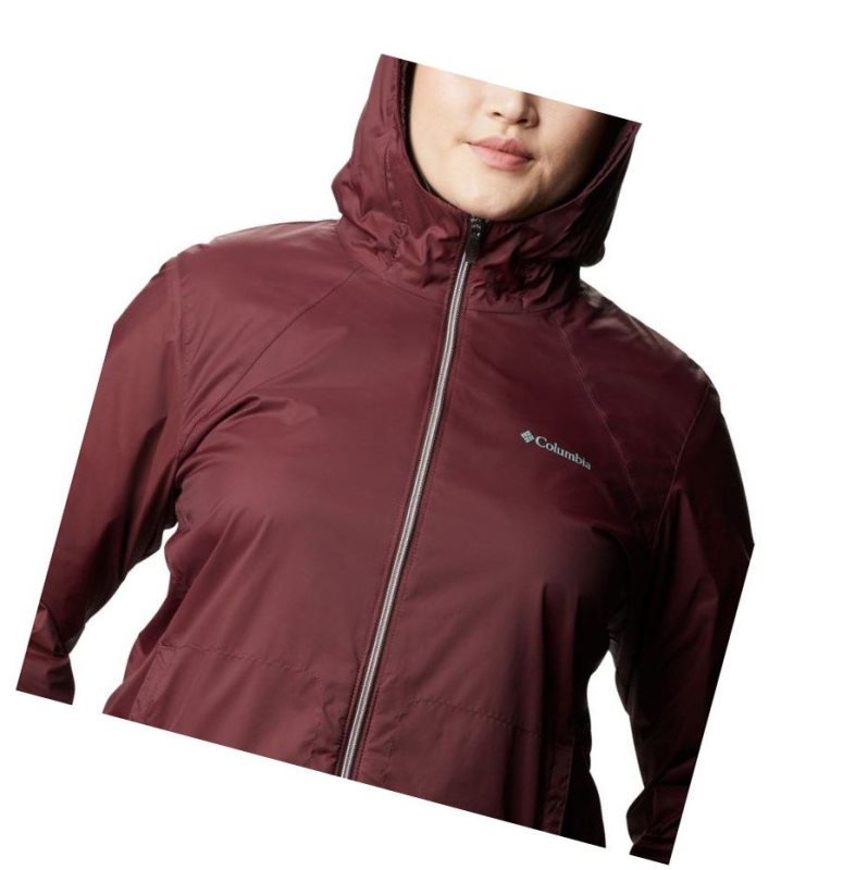 Columbia Switchback Lined Long Plus Size Mont Kadın Bordo | 85396-LVFW