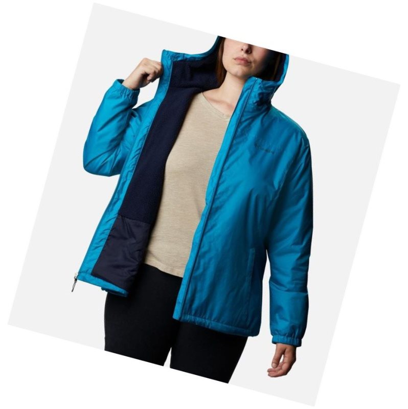 Columbia Switchback Sherpa Lined Plus Size Mont Kadın Mavi | 38510-SVRB