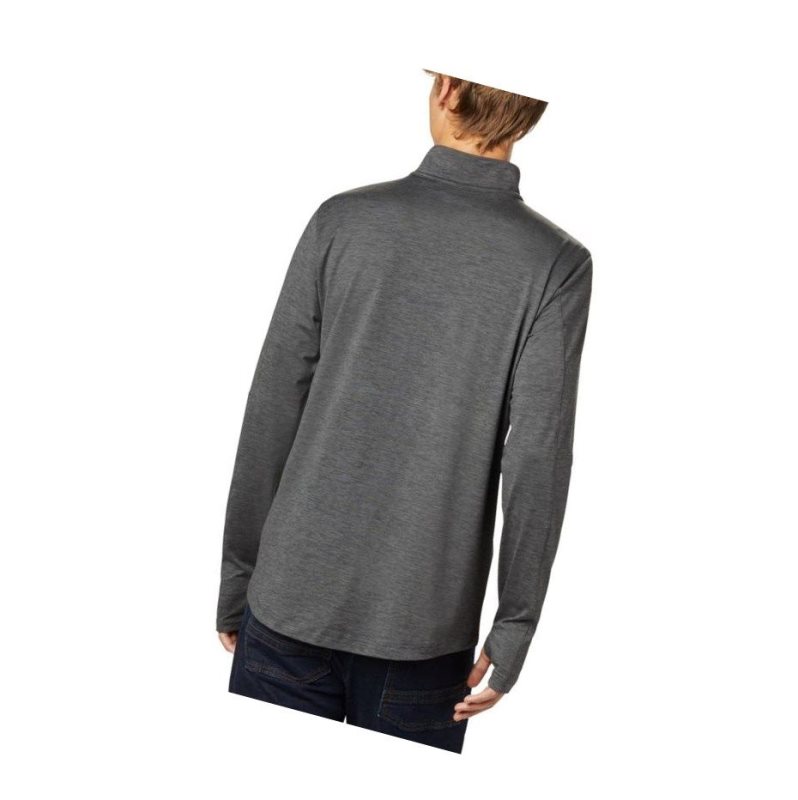 Columbia Tech Trail 1/4 Zip Gömlek Erkek Koyu Gri | 91705-ZQEF