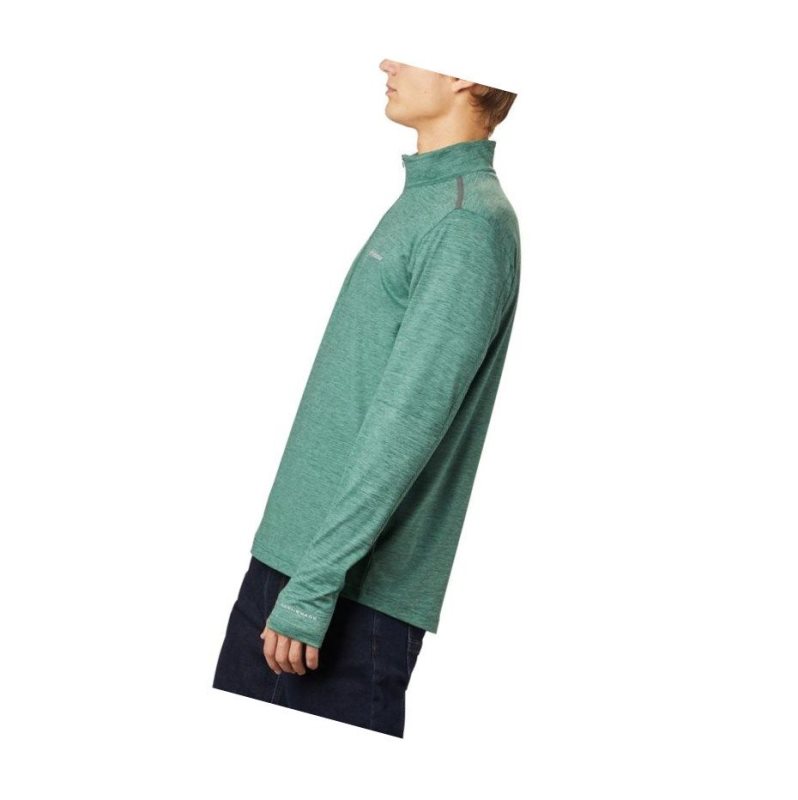 Columbia Tech Trail 1/4 Zip Sweatshirt Erkek Yeşil | 14205-TOCD