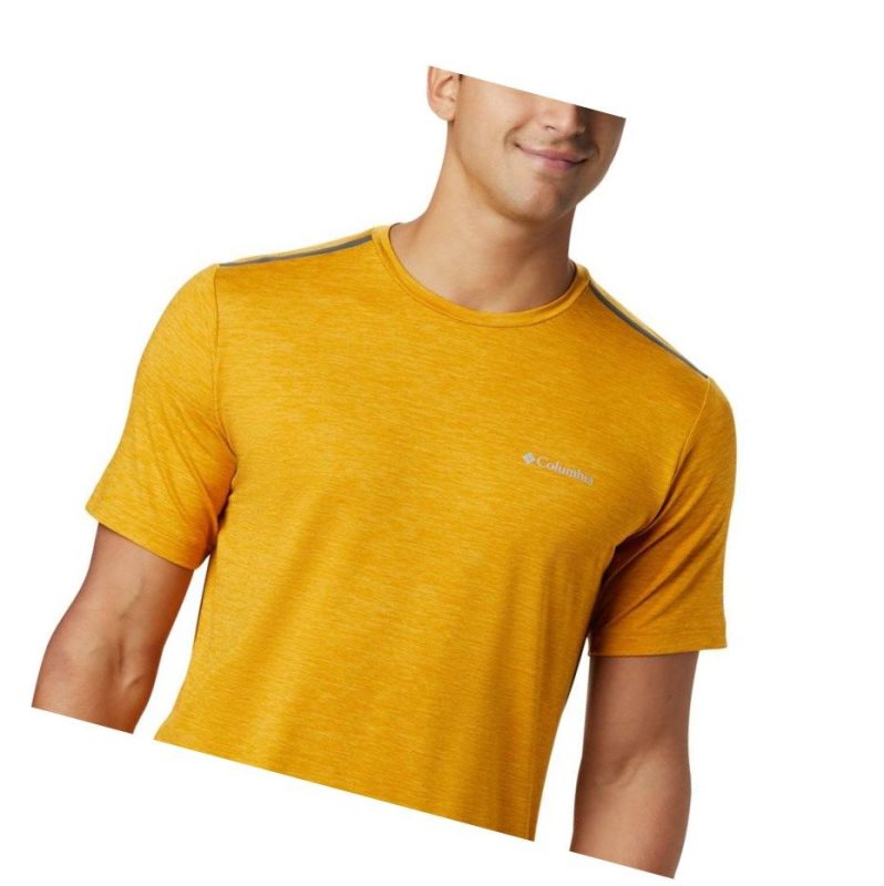 Columbia Tech Trail Crew Neck Tişört Erkek Açık Altın | 57012-VIHE