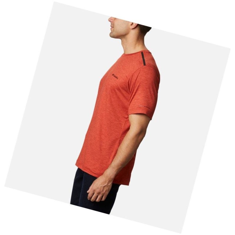 Columbia Tech Trail Crew Neck Tişört Erkek Kırmızı | 47591-UGSN