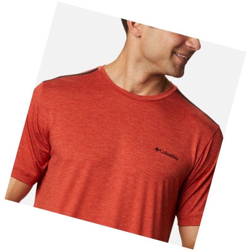 Columbia Tech Trail Crew Neck Tişört Erkek Kırmızı | 47591-UGSN