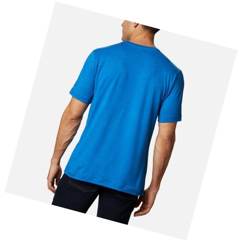Columbia Tech Trail Crew Neck Tişört Erkek Açık Indigo | 34712-FALS