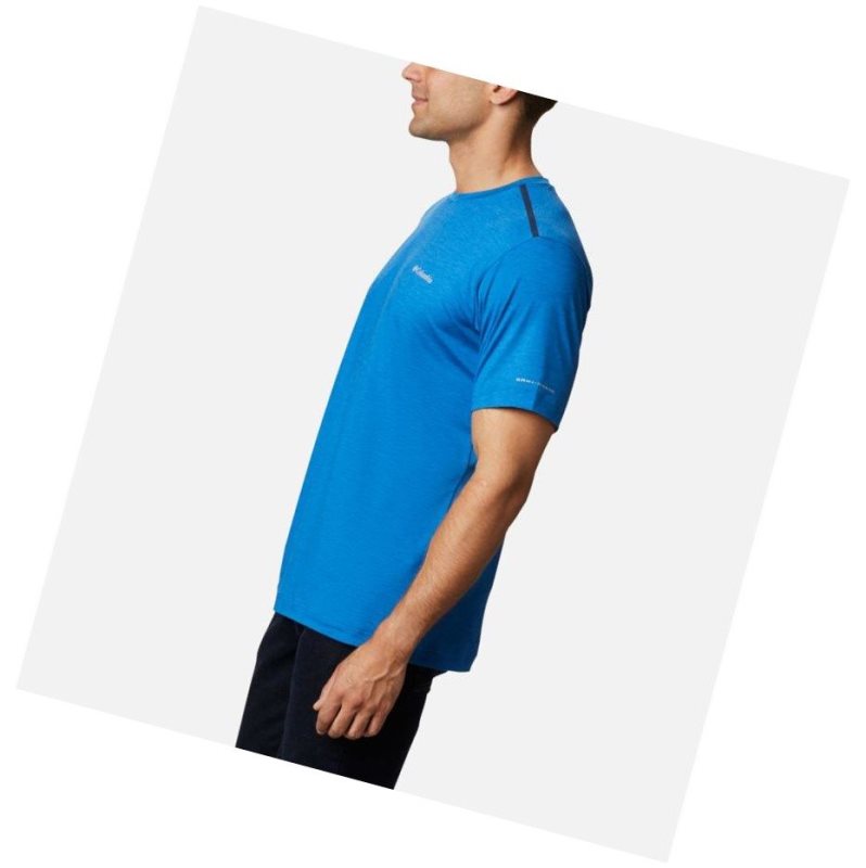 Columbia Tech Trail Crew Neck Tişört Erkek Açık Indigo | 34712-FALS