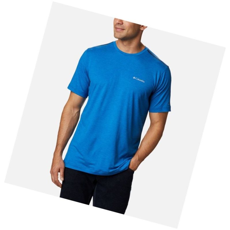 Columbia Tech Trail Crew Neck Tişört Erkek Açık Indigo | 34712-FALS