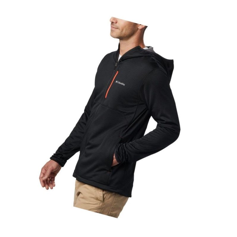 Columbia Tech Trail Full Zip Kapşonlu Erkek Siyah | 56031-ORAN