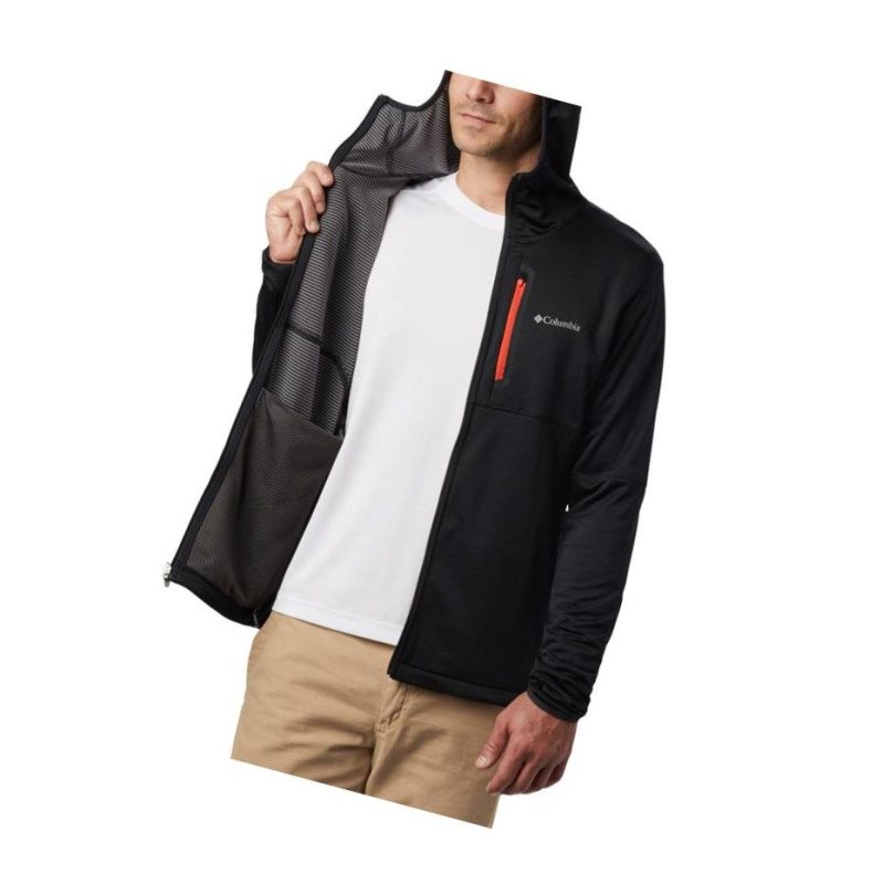Columbia Tech Trail Full Zip Kapşonlu Erkek Siyah | 56031-ORAN