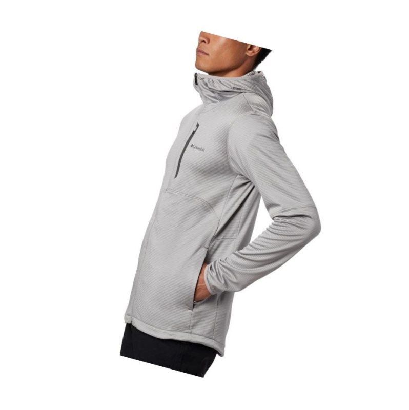 Columbia Tech Trail Full Zip Kapşonlu Erkek Gri | 51406-JQCX