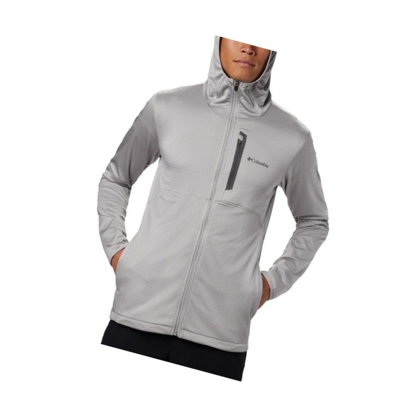 Columbia Tech Trail Full Zip Kapşonlu Erkek Gri | 51406-JQCX