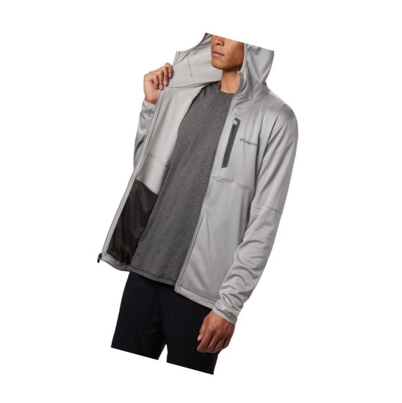Columbia Tech Trail Full Zip Kapşonlu Erkek Gri | 51406-JQCX
