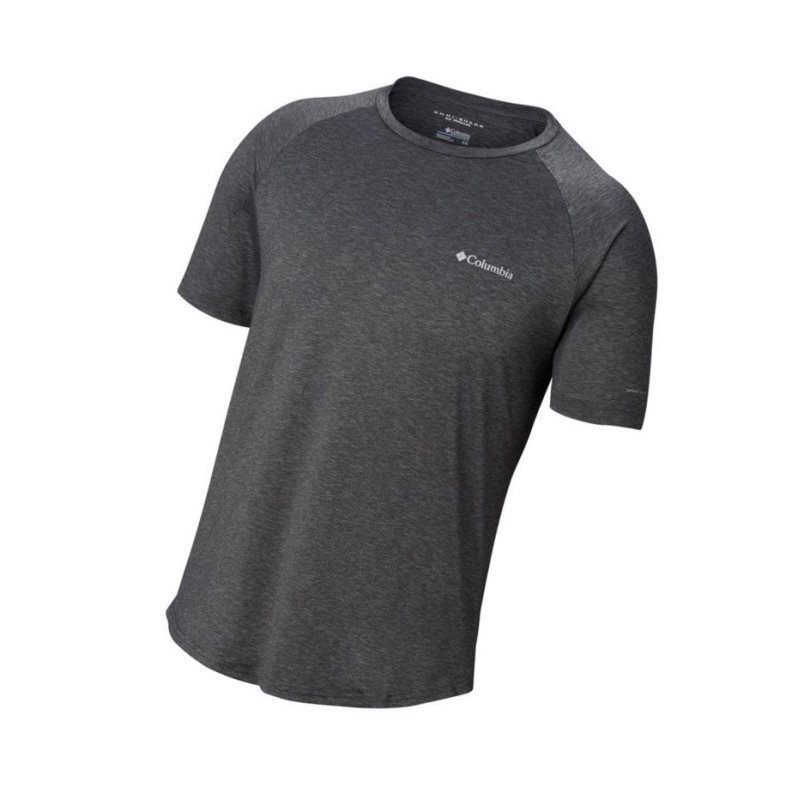 Columbia Tech Trail II Short Sleeve Crew Tişört Erkek Koyu Gri | 71630-NKYE