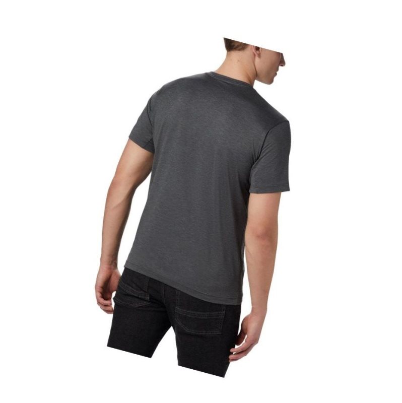 Columbia Tech Trail II V-Neck Tişört Erkek Koyu Gri | 85269-PXYE