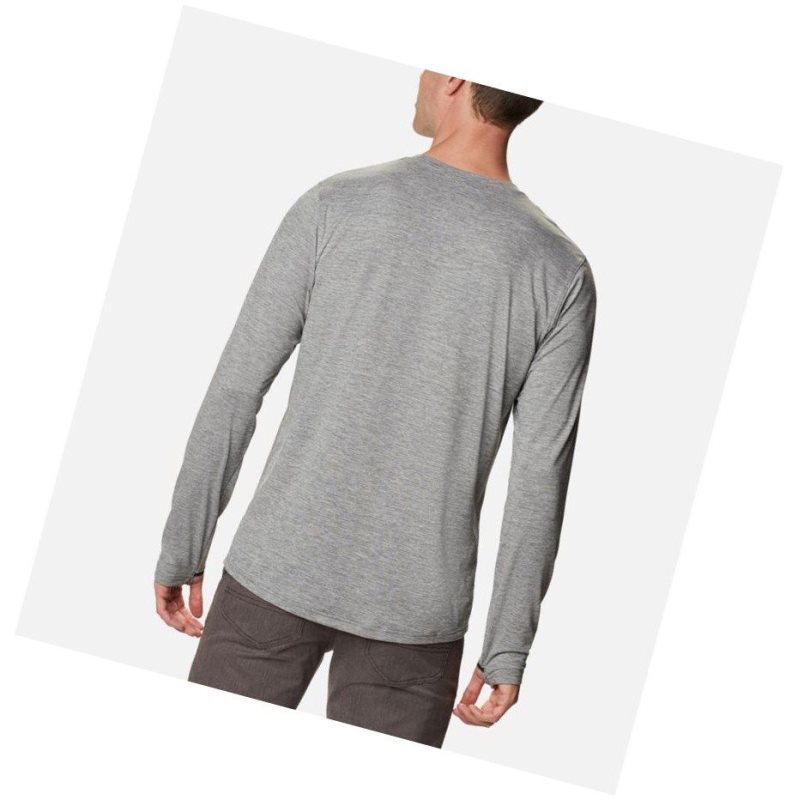 Columbia Tech Trail Long Sleeve Crew II Sweatshirt Erkek Gri | 25617-XRKO