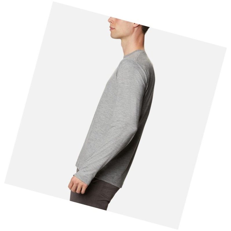 Columbia Tech Trail Long Sleeve Crew II Sweatshirt Erkek Gri | 25617-XRKO