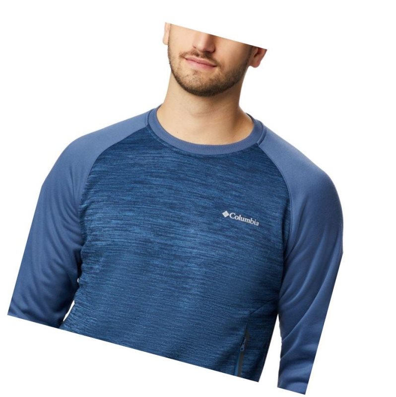 Columbia Tech Trail Midlayer Crew Sweatshirt Erkek Lacivert | 39285-WTPI