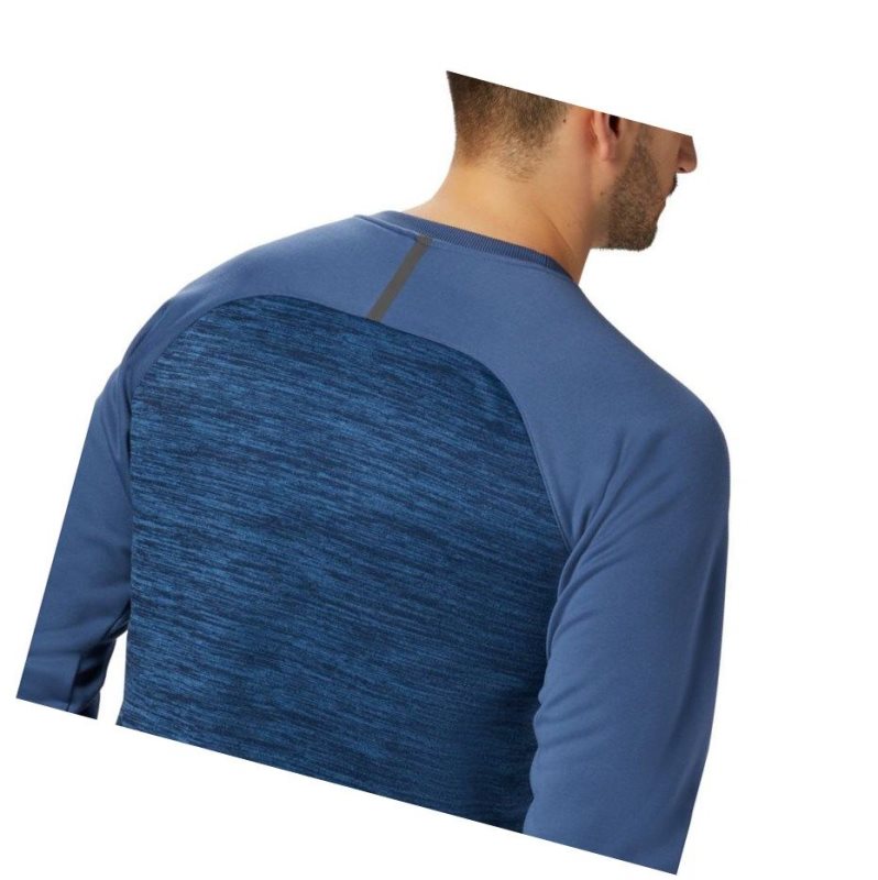 Columbia Tech Trail Midlayer Crew Sweatshirt Erkek Lacivert | 39285-WTPI