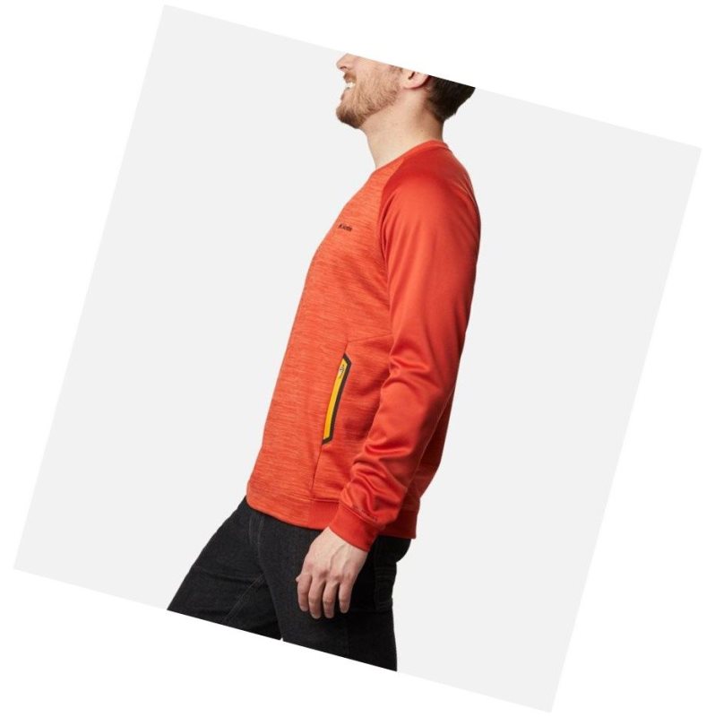 Columbia Tech Trail Midlayer Crew Sweatshirt Erkek Kırmızı | 39274-EFKM