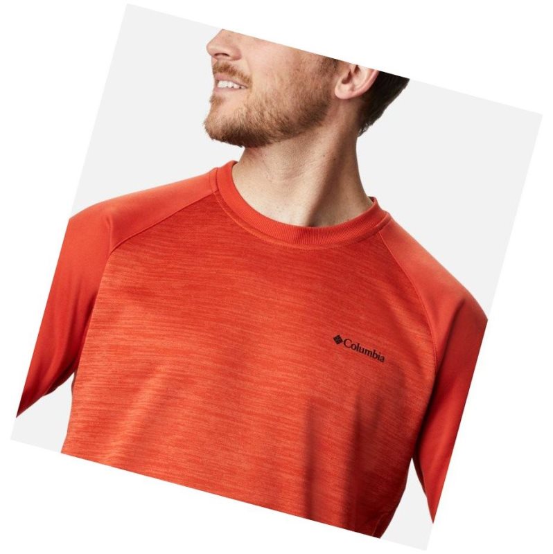 Columbia Tech Trail Midlayer Crew Sweatshirt Erkek Kırmızı | 39274-EFKM