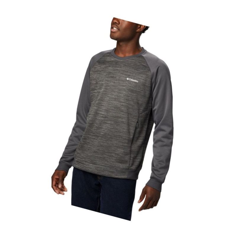 Columbia Tech Trail Midlayer Crew Sweatshirt Erkek Koyu Gri | 38269-YTMZ