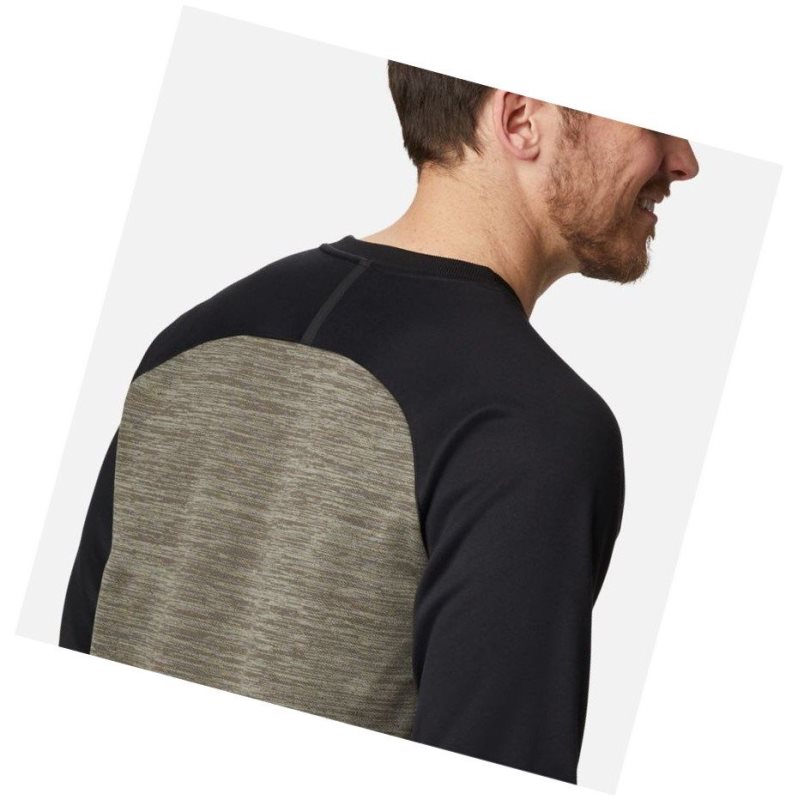 Columbia Tech Trail Midlayer Crew Sweatshirt Erkek Gri Yeşil Siyah | 35764-VSFT