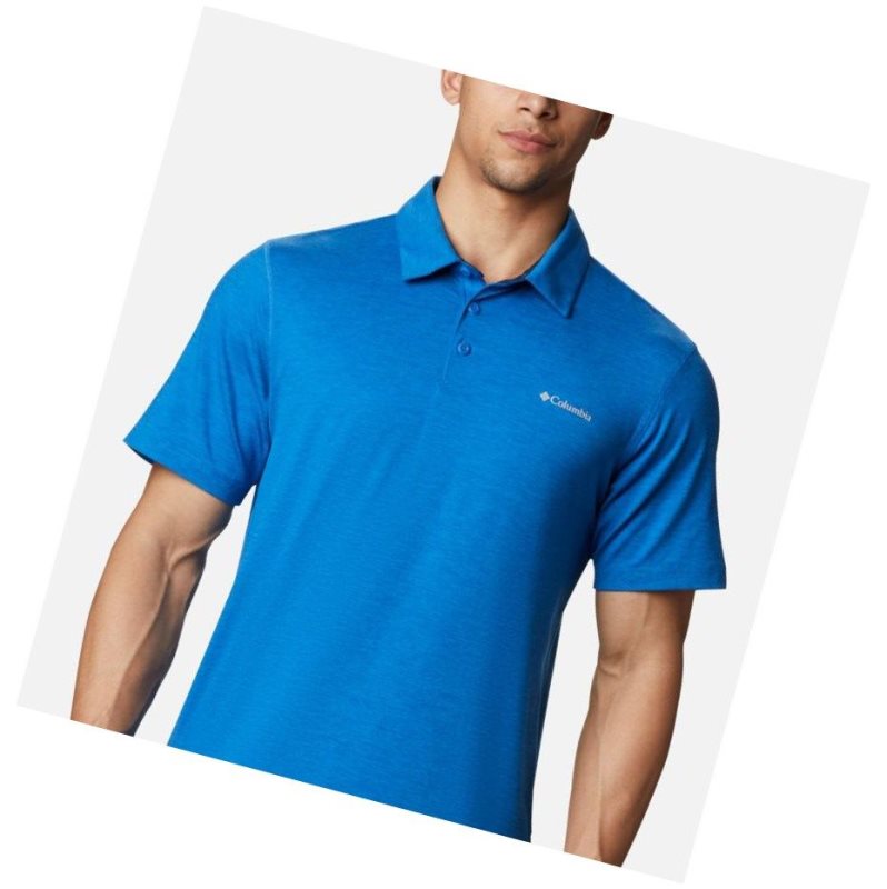 Columbia Tech Trail Polo Gömlek Erkek Açık Indigo | 18652-ZEFM
