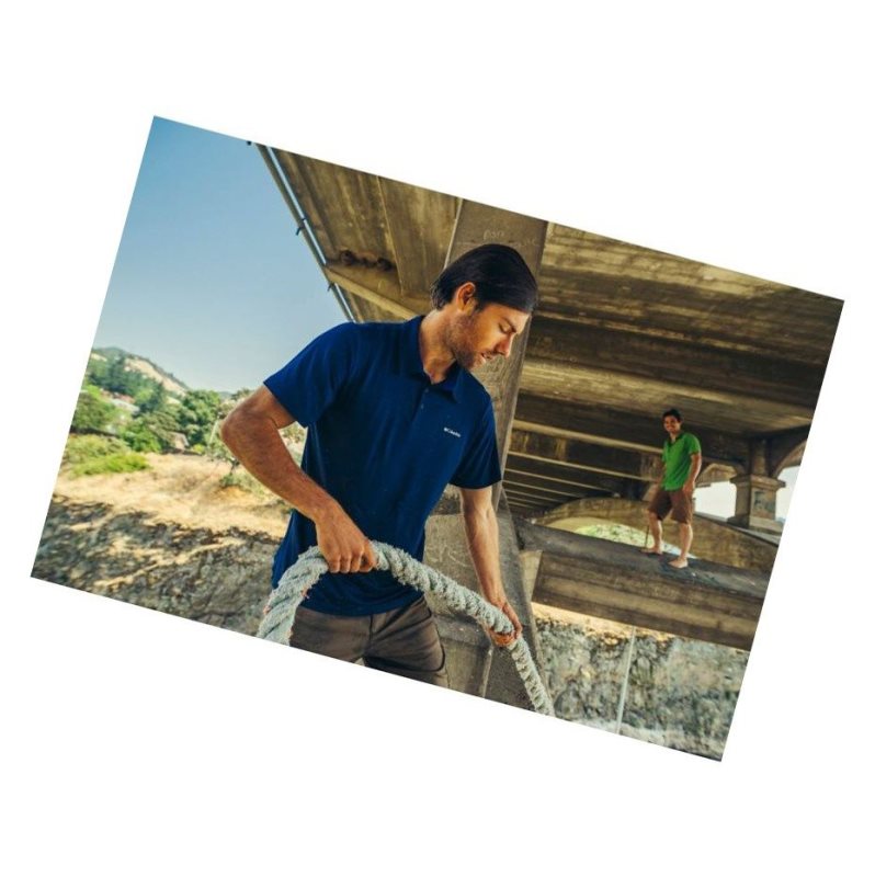 Columbia Tech Trail Polo Gömlek Erkek Gri | 51209-UPAS