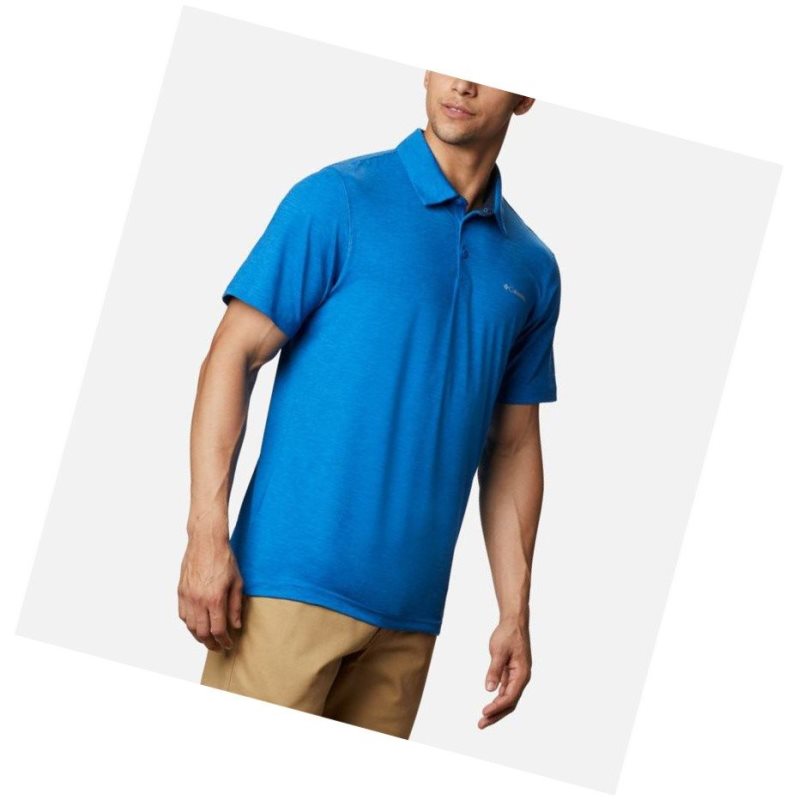 Columbia Tech Trail Tall Polo Gömlek Erkek Açık Indigo | 81094-HJAD