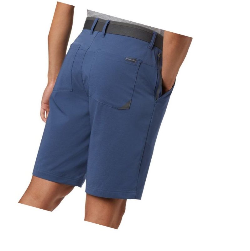 Columbia Tech Trail Şort Erkek Koyu Mavi | 85921-LIYZ