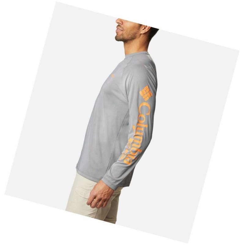 Columbia Terminal Deflector Long Sleeve Sweatshirt Erkek Koyu Gri | 64958-YBIR