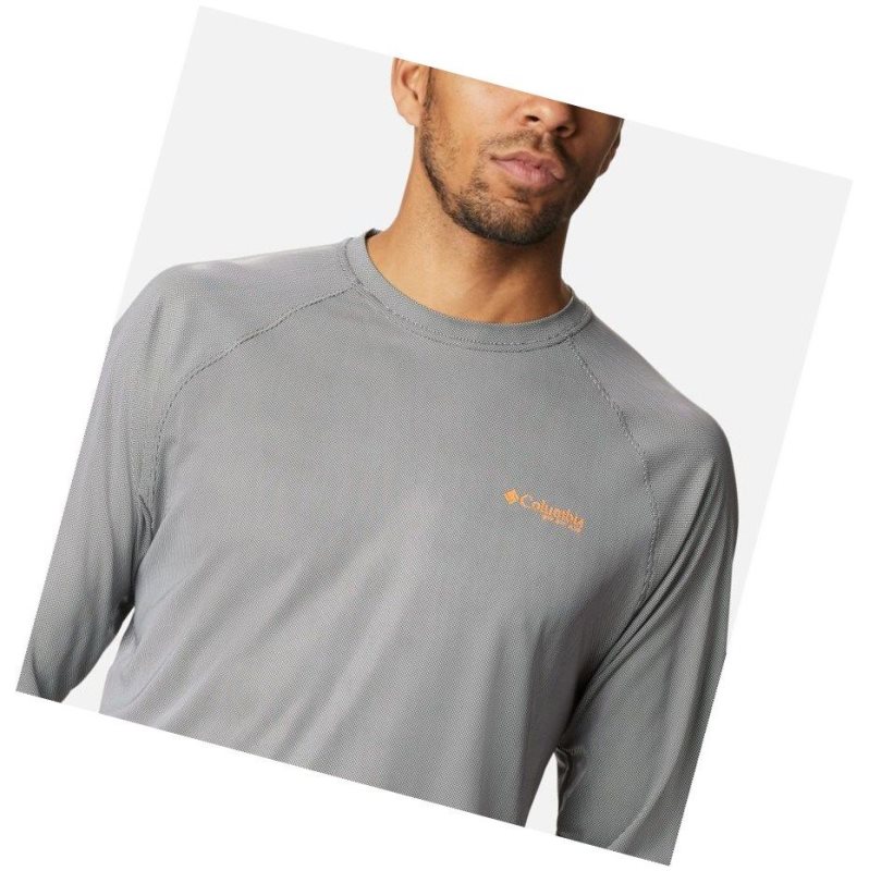 Columbia Terminal Deflector Long Sleeve Sweatshirt Erkek Koyu Gri | 64958-YBIR