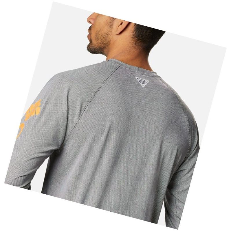 Columbia Terminal Deflector Long Sleeve Sweatshirt Erkek Koyu Gri | 64958-YBIR