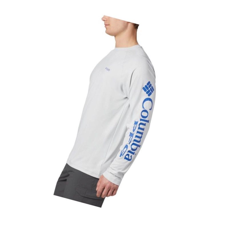 Columbia Terminal Deflector Long Sleeve Sweatshirt Erkek Gri Mavi | 28149-ZPWY