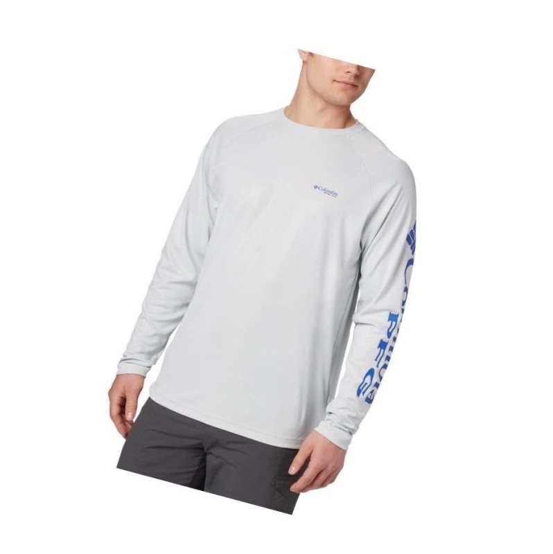Columbia Terminal Deflector Long Sleeve Sweatshirt Erkek Gri Mavi | 28149-ZPWY