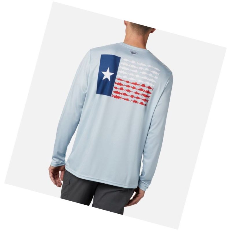 Columbia Terminal Tackle PFG Fish Flag Long Sleeve Sweatshirt Erkek Gri | 81794-CKID