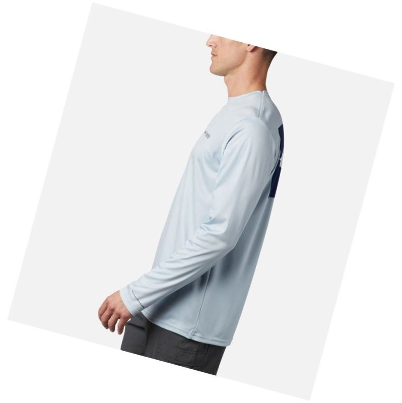 Columbia Terminal Tackle PFG Fish Flag Long Sleeve Sweatshirt Erkek Gri | 81794-CKID