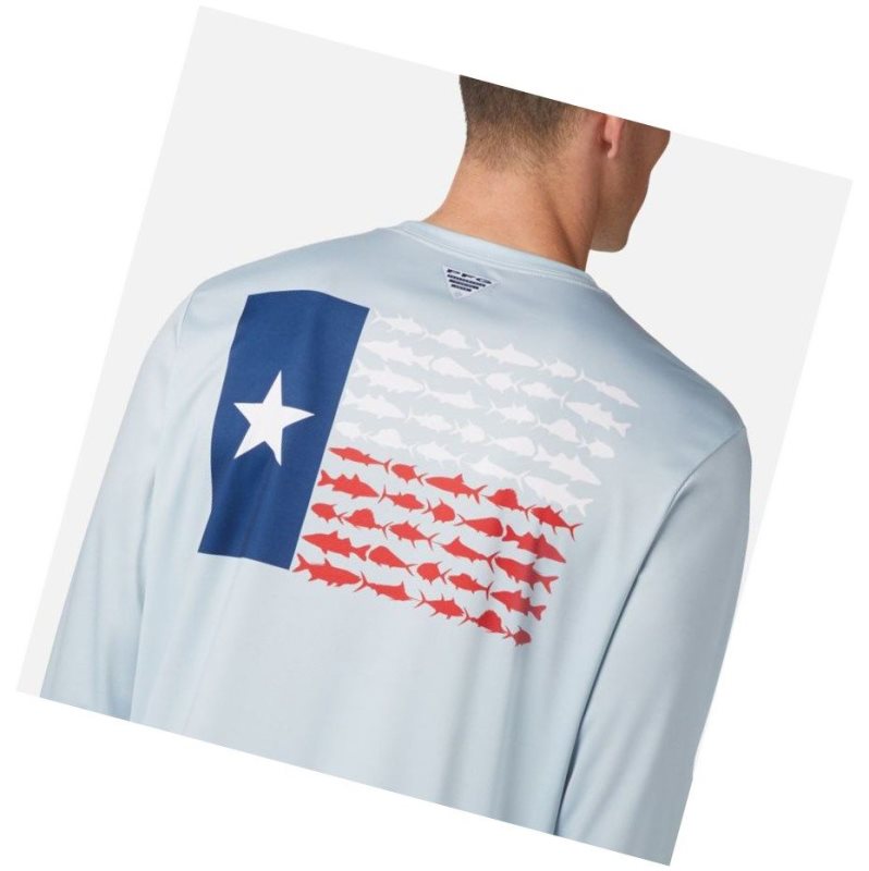 Columbia Terminal Tackle PFG Fish Flag Long Sleeve Sweatshirt Erkek Gri | 81794-CKID