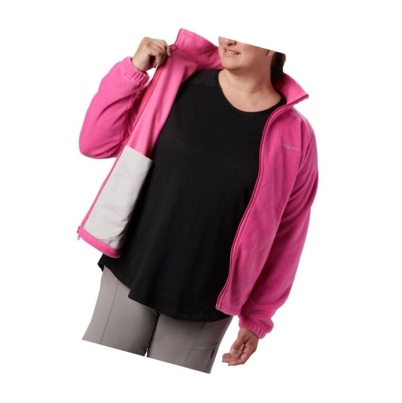 Columbia Tested Tough In Pink Benton Springs Full Zip Plus Size Mont Kadın Pembe | 26491-IVPY