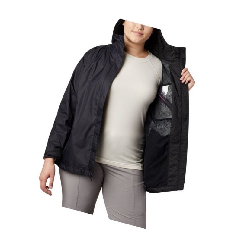 Columbia Tested Tough in Pink Rain II Plus Size Mont Kadın Siyah | 28679-TRSN
