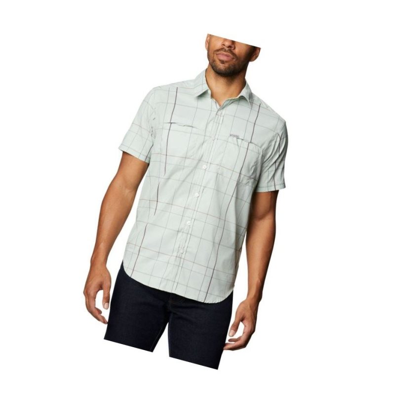 Columbia Thirty Mile Ledge Short Sleeve Gömlek Erkek Yeşil | 58679-AHWI