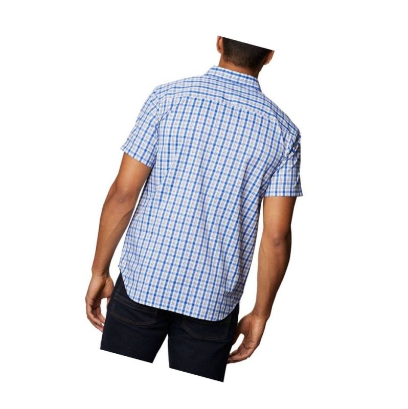 Columbia Thirty Mile Ledge Short Sleeve Gömlek Erkek Koyu Mavi | 38091-UATS