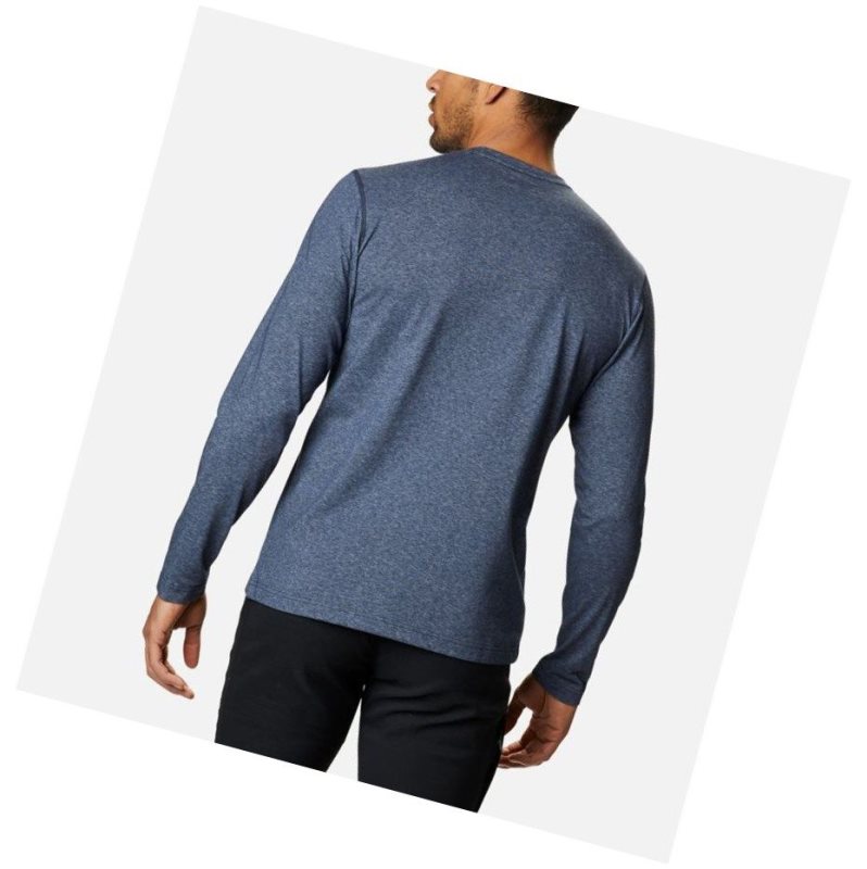 Columbia Thistletown Park Crew Neck Long Sleeve Sweatshirt Erkek Lacivert | 83752-GKWC