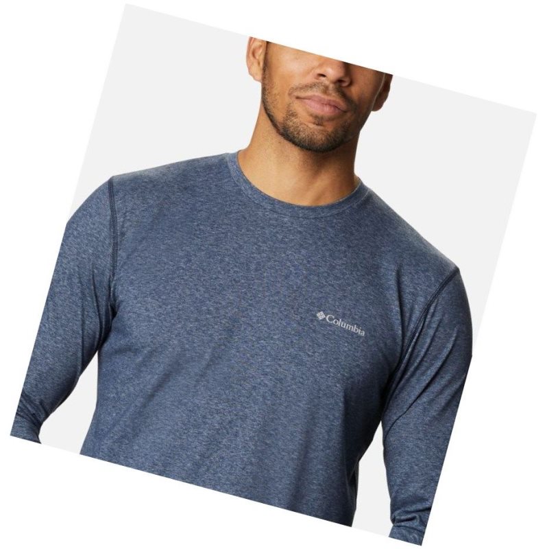 Columbia Thistletown Park Crew Neck Long Sleeve Sweatshirt Erkek Lacivert | 83752-GKWC