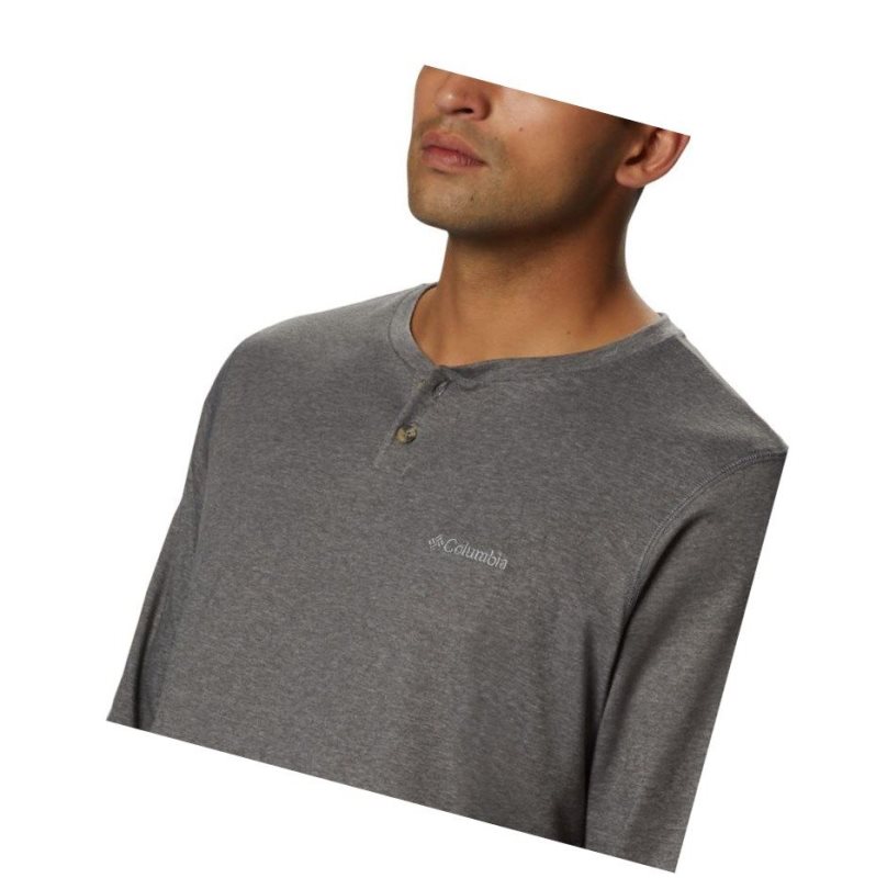 Columbia Thistletown Park Henley Sweatshirt Erkek Gri | 23507-XGYA