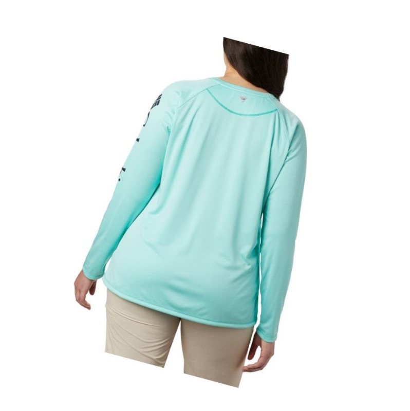 Columbia Tidal Heather Long Sleeve Sweatshirt Kadın Lacivert | 63048-UQAV